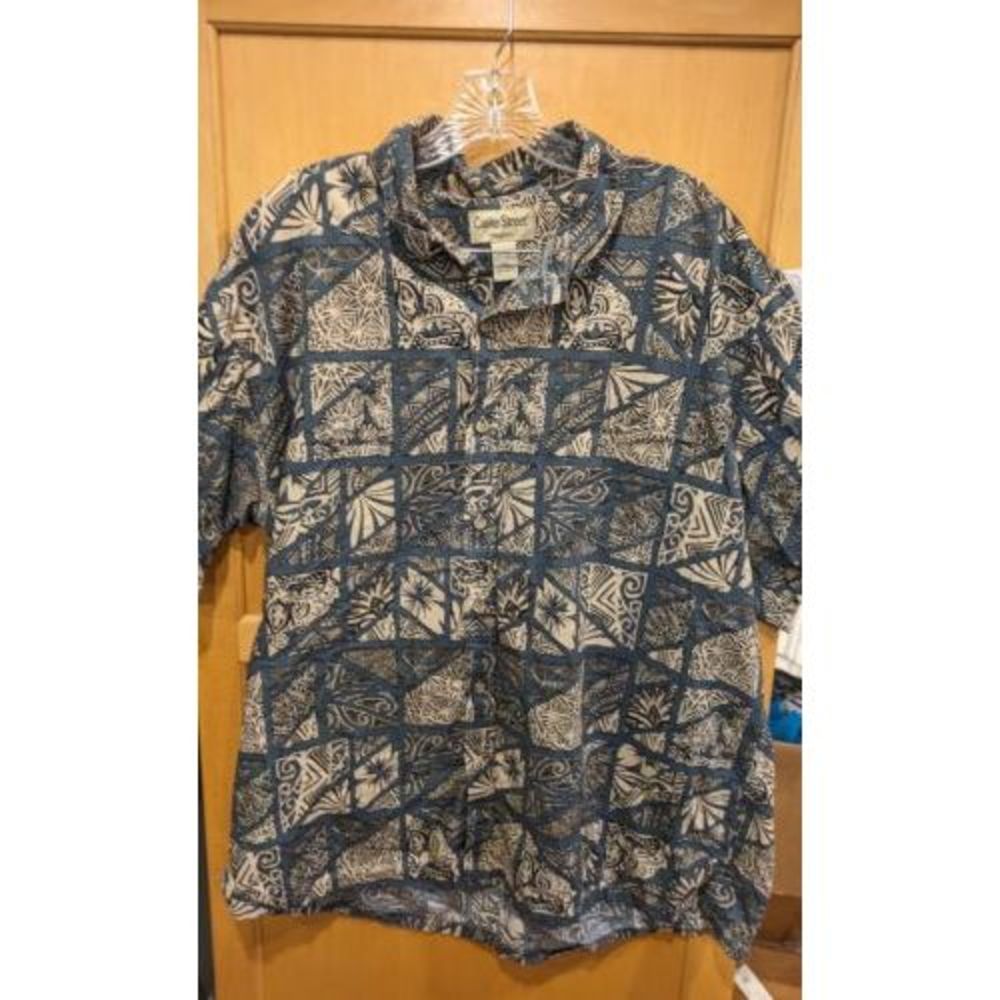 Cooke Street Hawaiian Shirt Print Aloha Beach Luau Short Sleeve 2XL Button Down